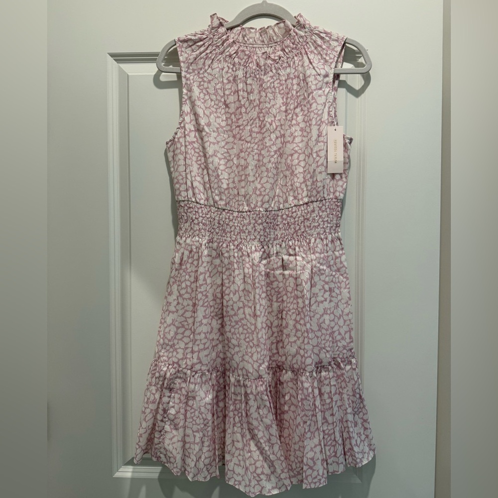 Rebecca Taylor Pink and White Patterned Dress